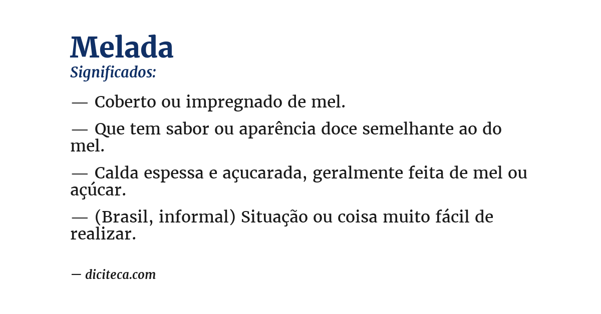 Significado de melada