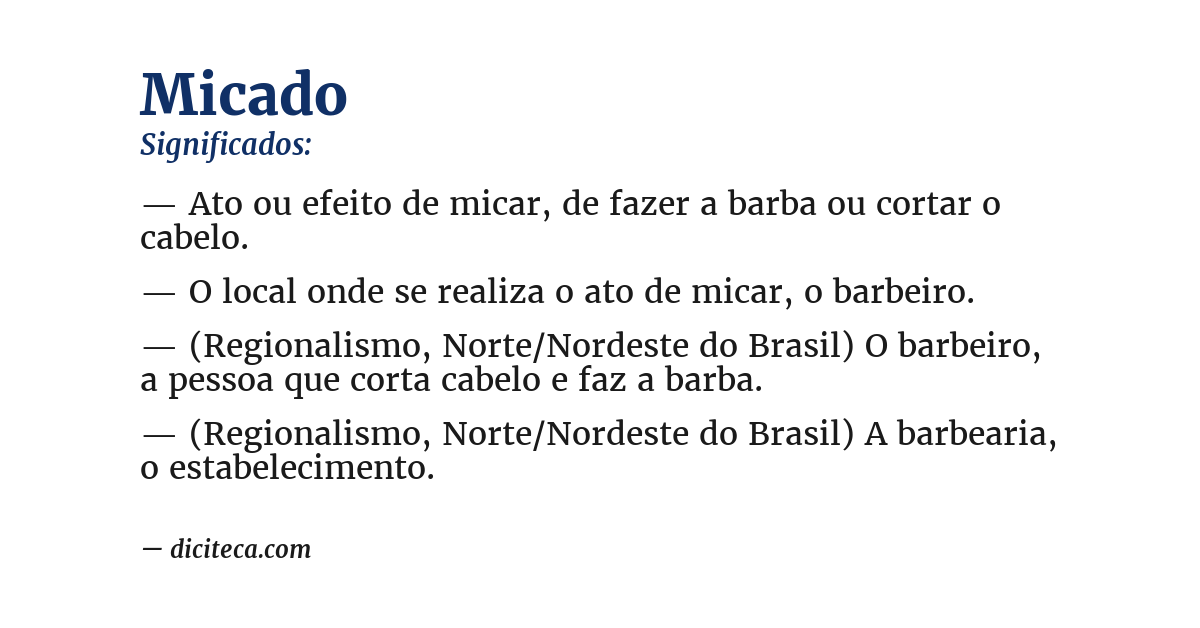 Significado de micado