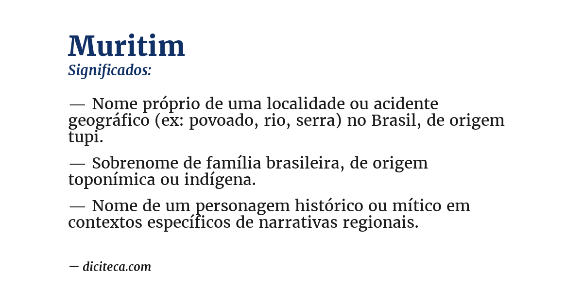 Significado de muritim