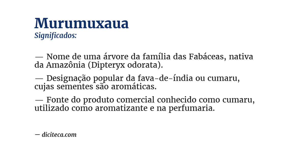 Significado de murumuxaua