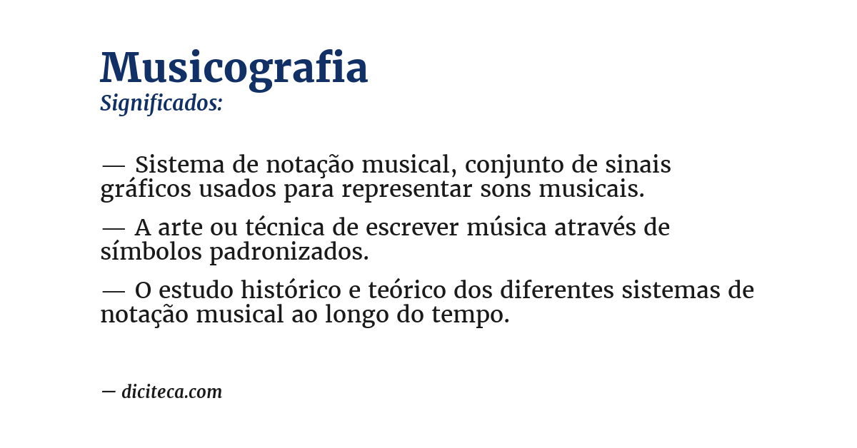 Significado de musicografia