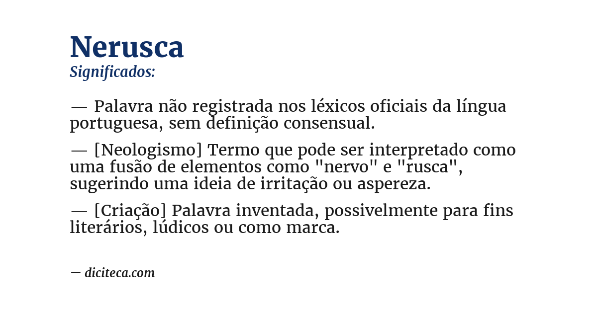 Significado de nerusca