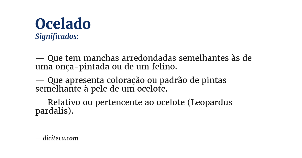 Significado de ocelado