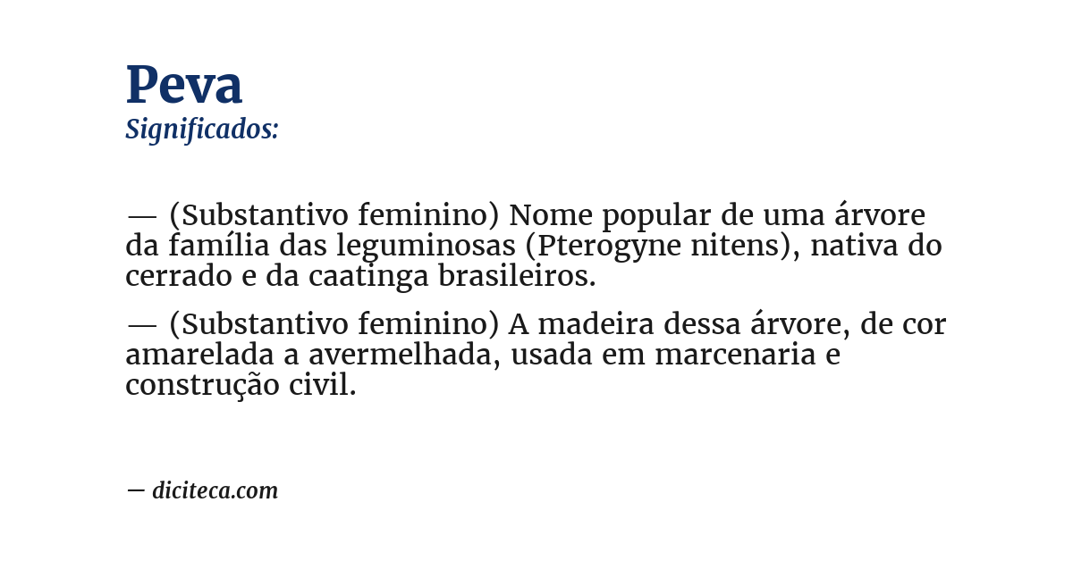Significado de peva