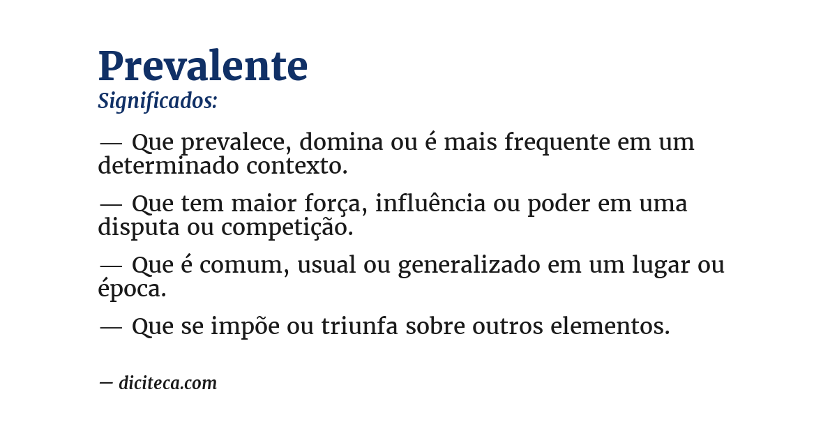 Significado de prevalente