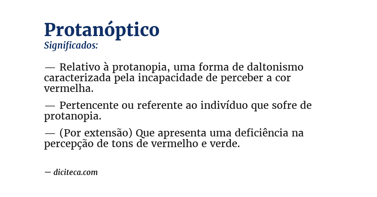 Significado de protanóptico
