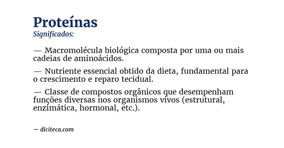 Significado de proteínas