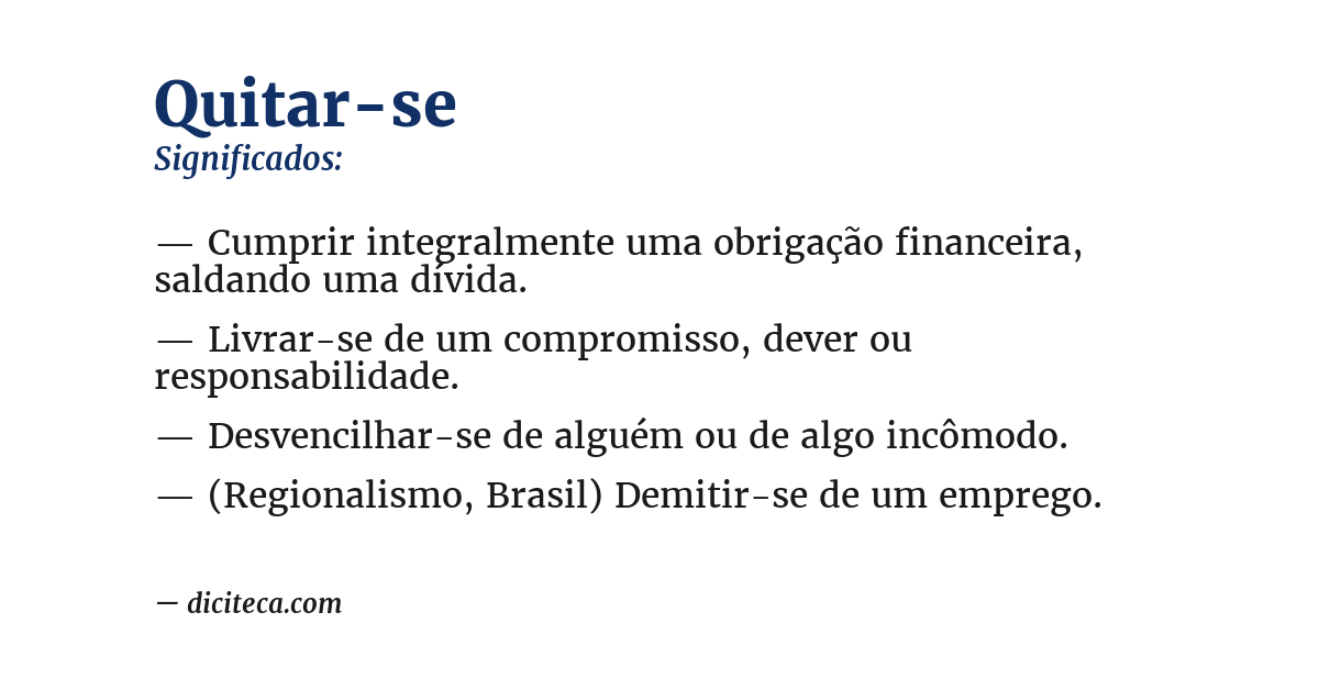 Significado de quitar-se