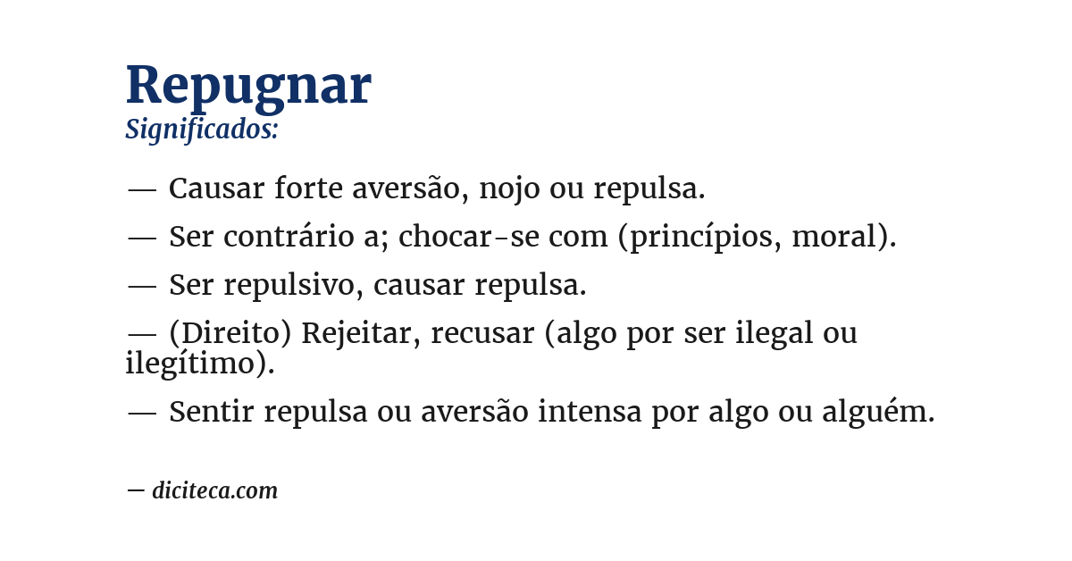 Significado de repugnar