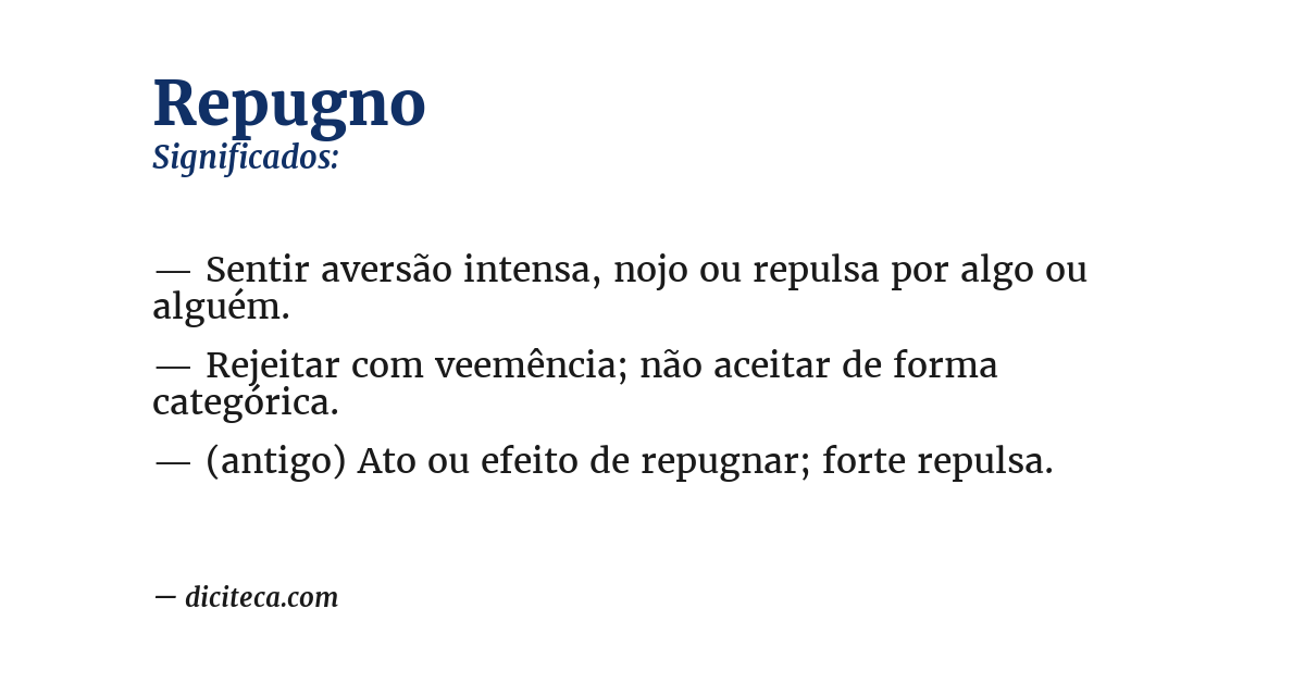 Significado de repugno