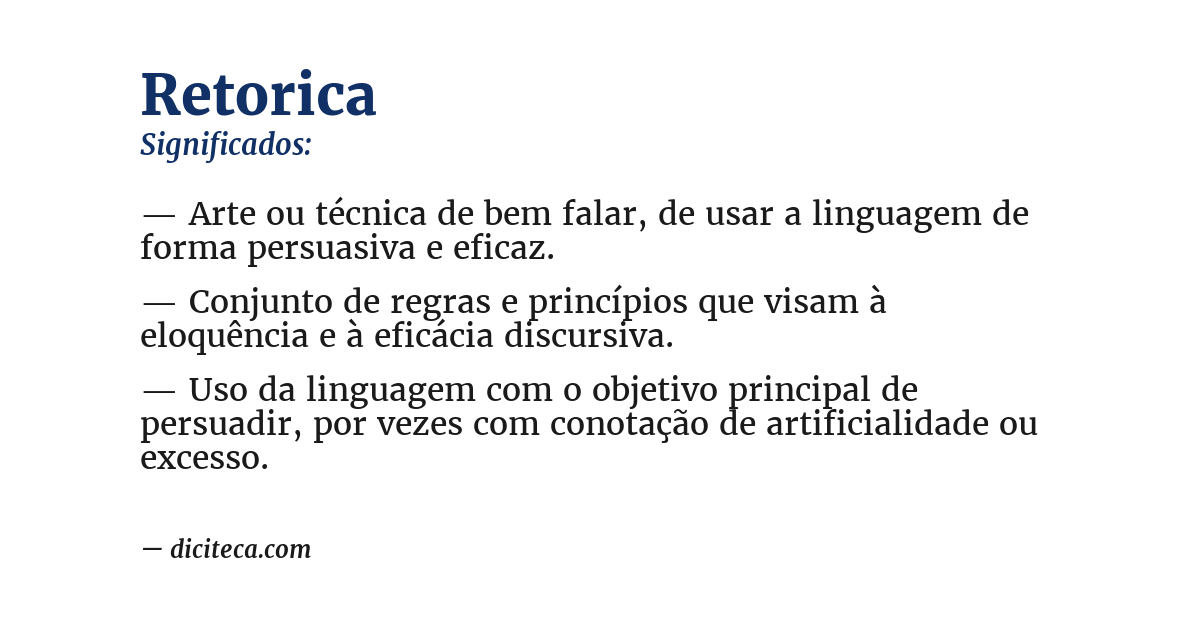 Significado de retorica
