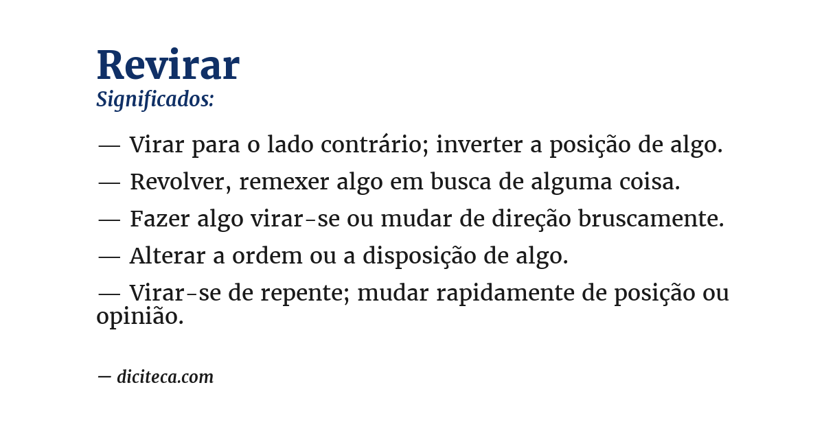 Significado de revirar