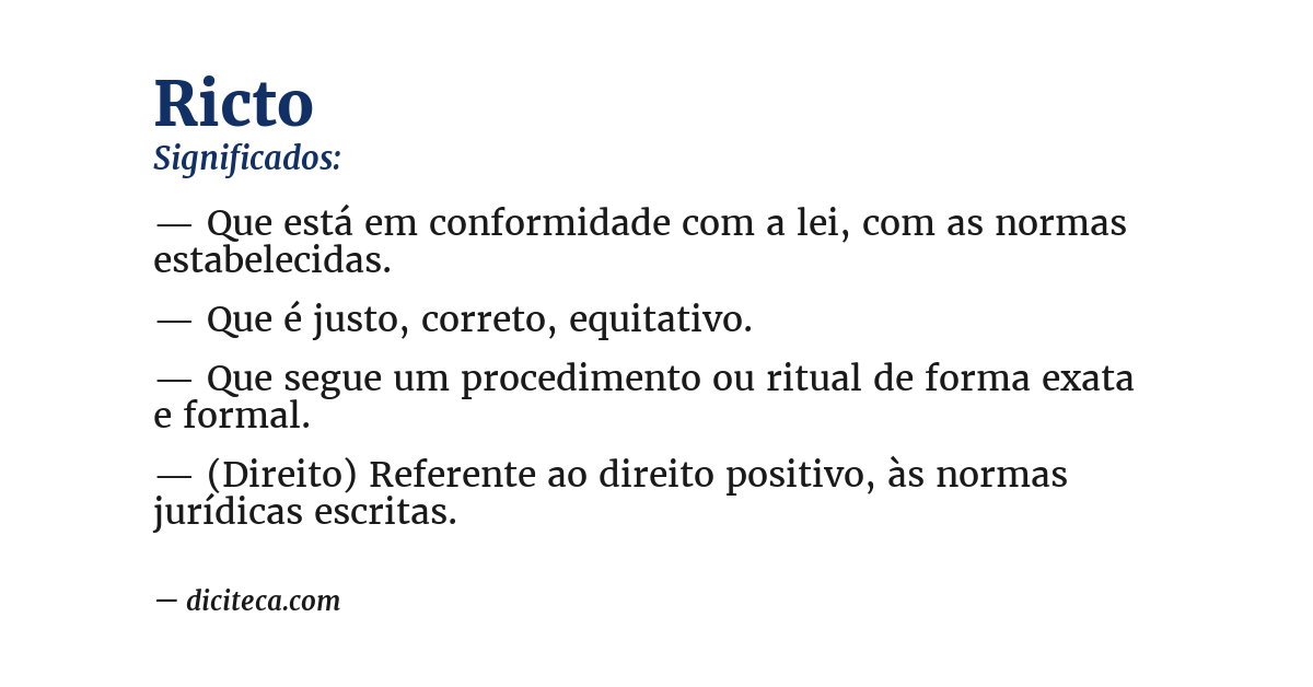 Significado de ricto