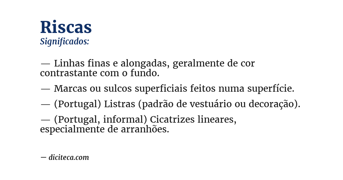 Significado de riscas
