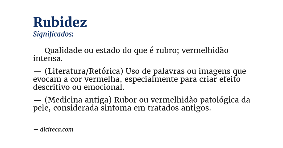 Significado de rubidez