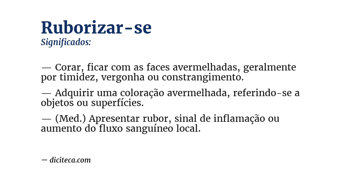 Significado de ruborizar-se