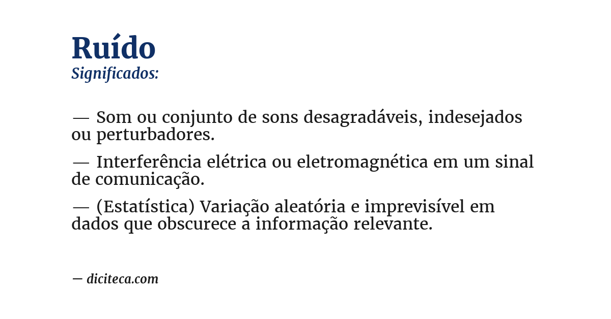 Significado de ruído