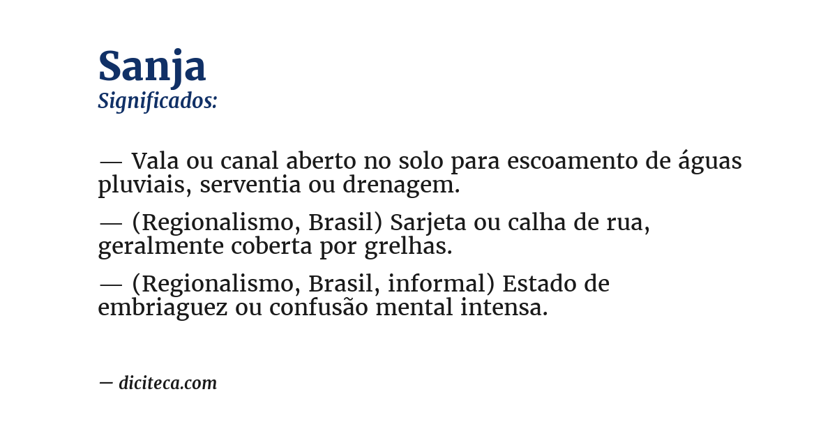 Significado de sanja