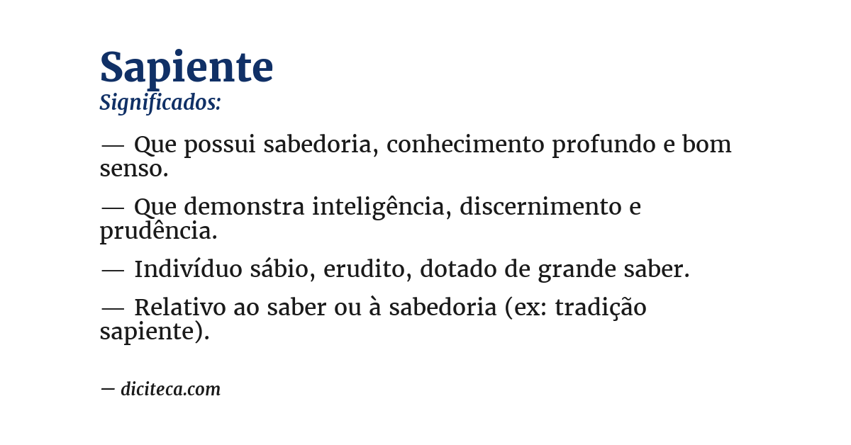 Significado de sapiente