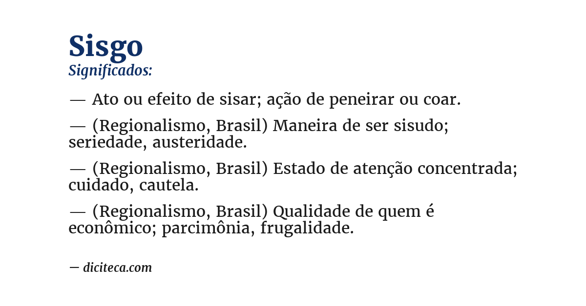 Significado de sisgo