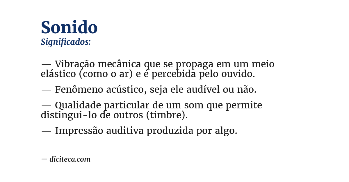 Significado de sonido