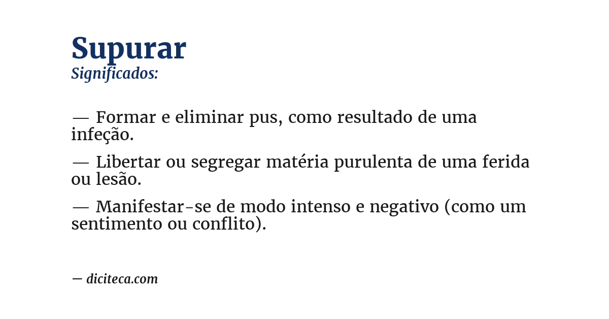Significado de supurar