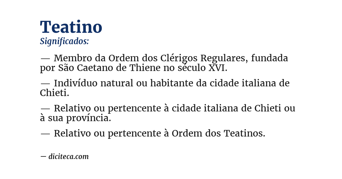 Significado de teatino