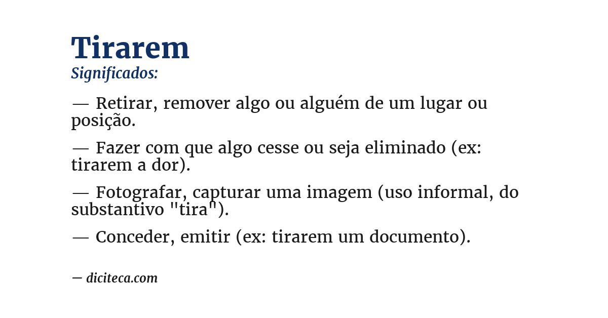 Significado de tirarem