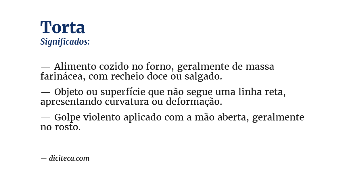 Significado de torta