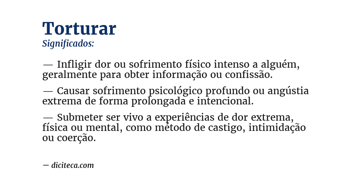 Significado de torturar