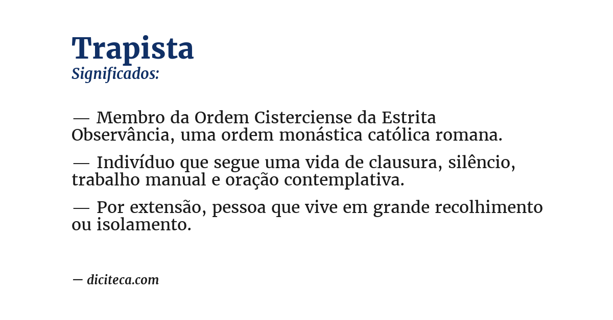 Significado de trapista