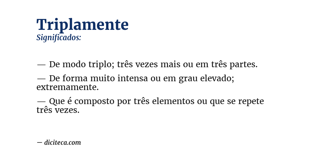 Significado de triplamente