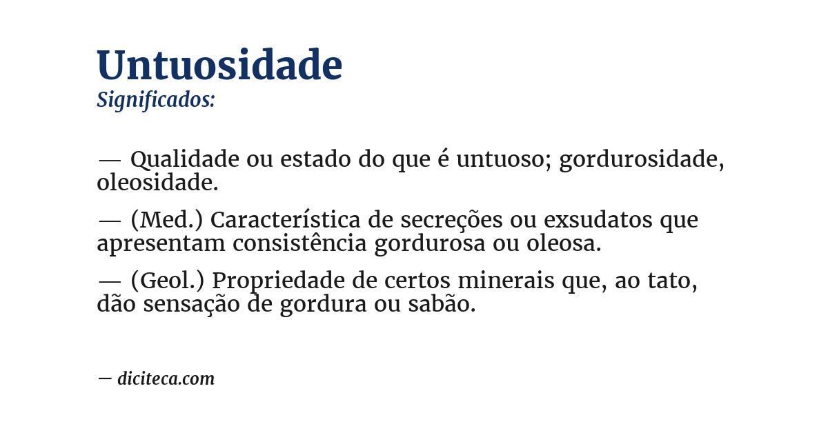 Significado de untuosidade