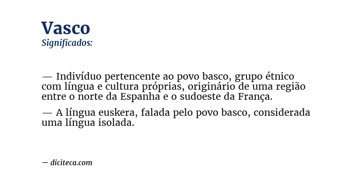 Significado de vasco