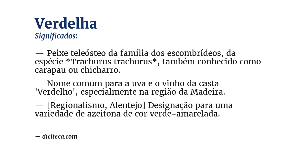 Significado de verdelha
