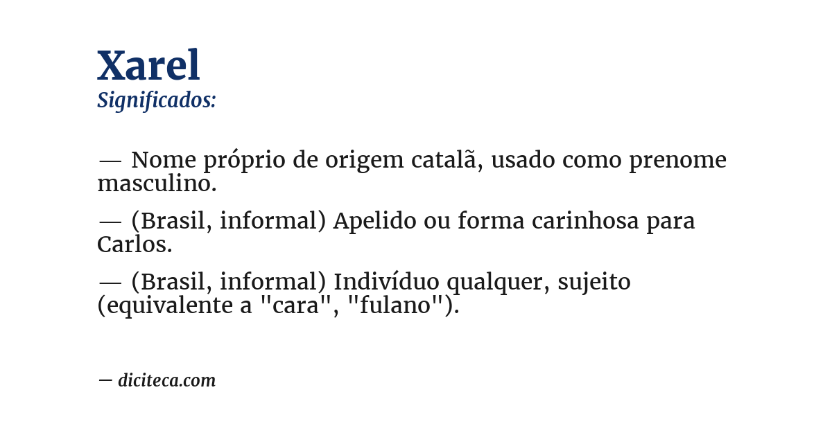 Significado de xarel