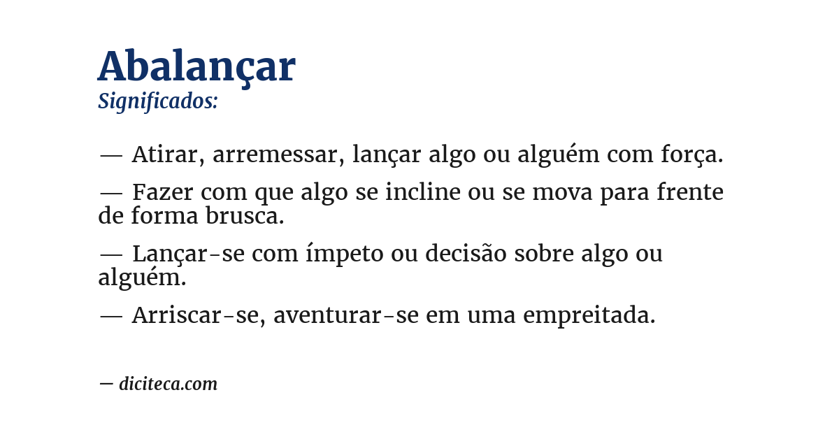 Significado de abalançar