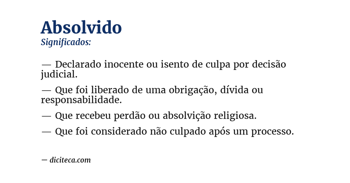 Significado de absolvido