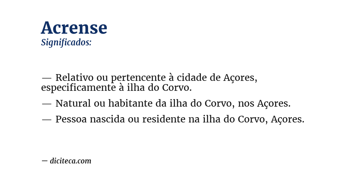 Significado de acrense