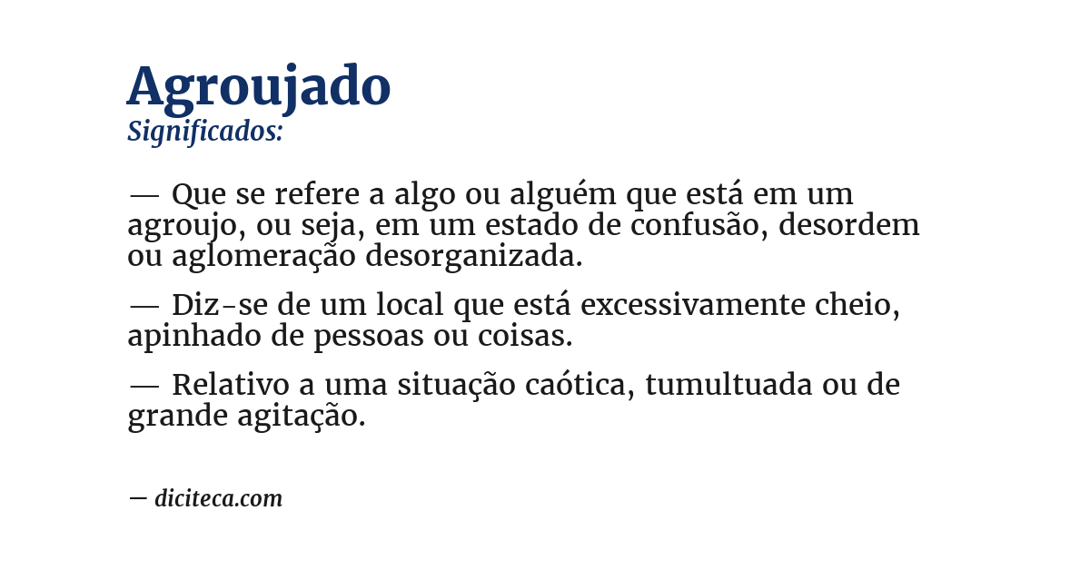 Significado de agroujado