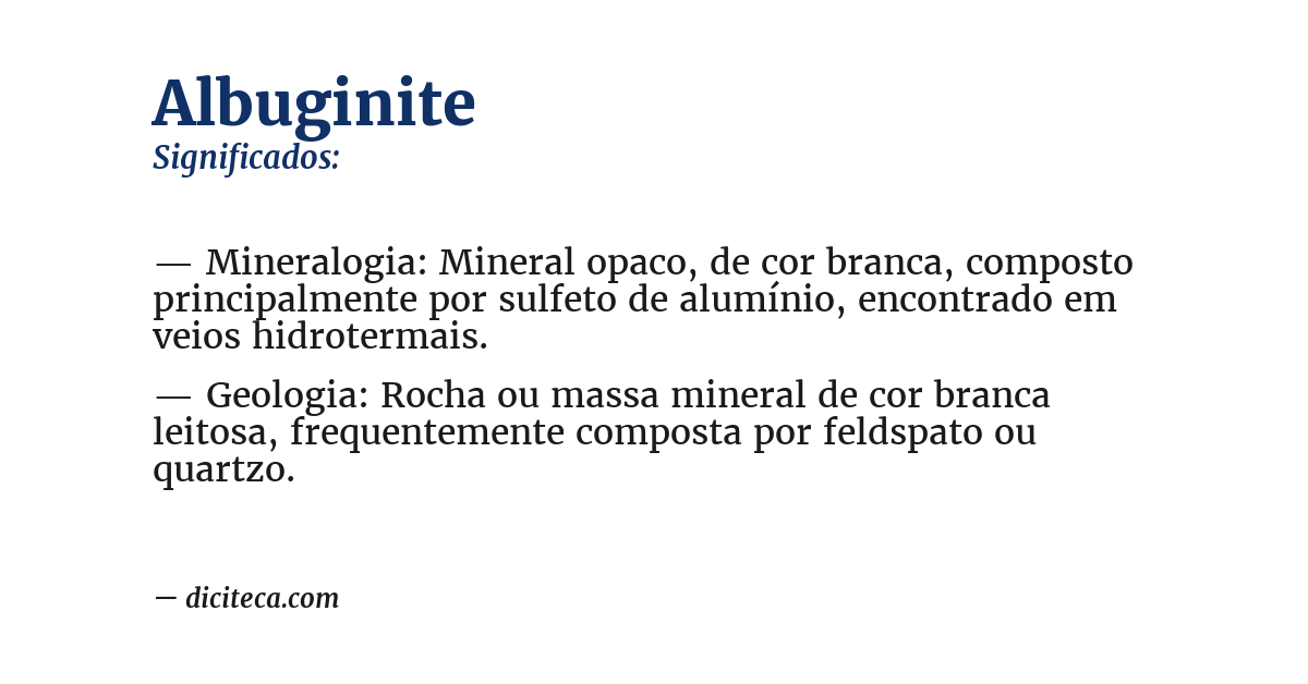 Significado de albuginite