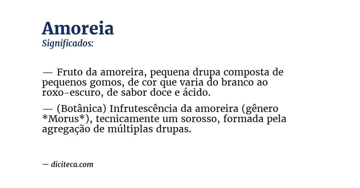 Significado de amoreia
