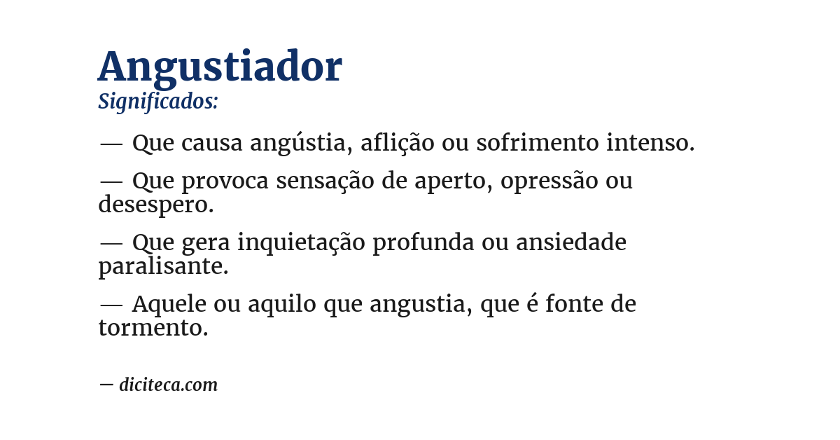Significado de angustiador
