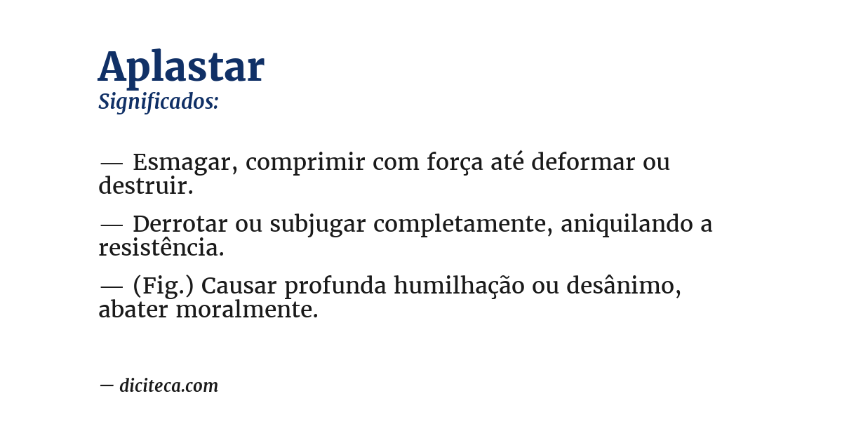 Significado de aplastar