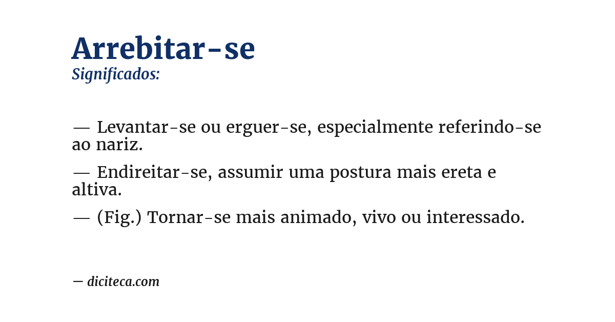 Significado de arrebitar-se