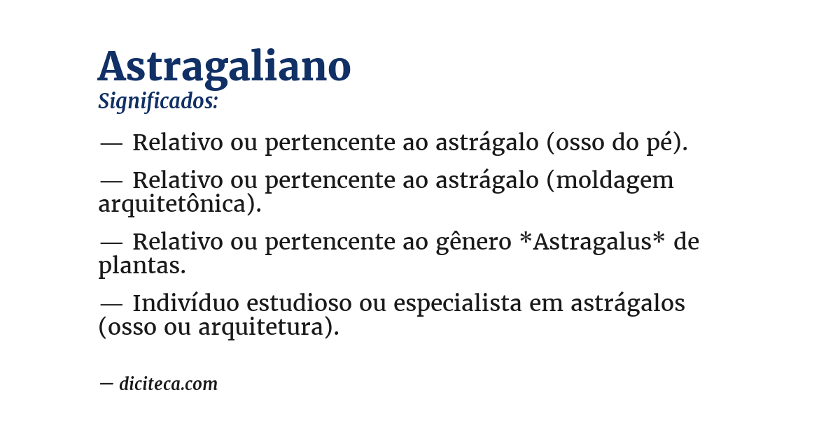 Significado de astragaliano