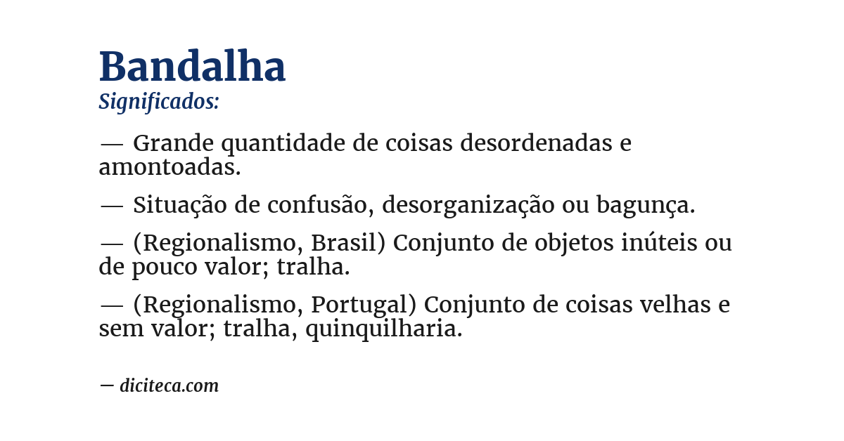Significado de bandalha