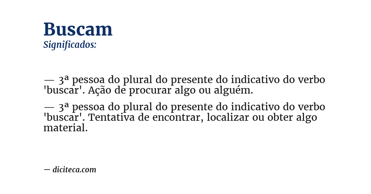 Significado de buscam