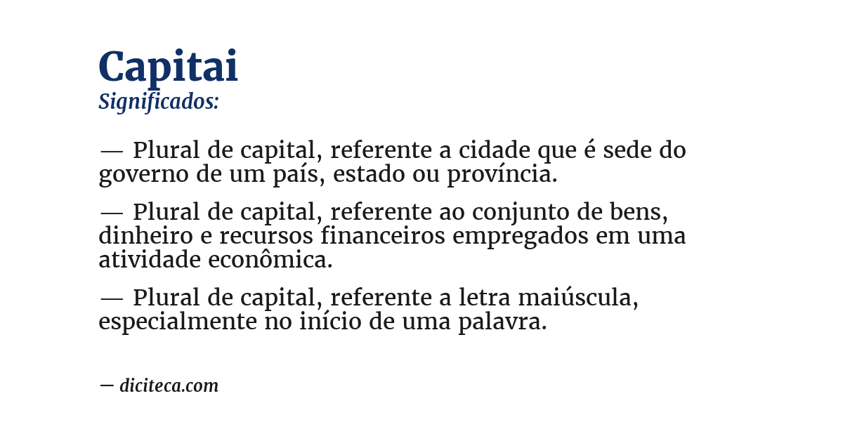 Significado de capitai