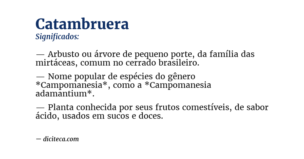 Significado de catambruera
